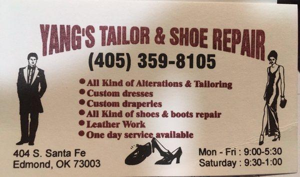 Yangs Tailor & Shoe Repair