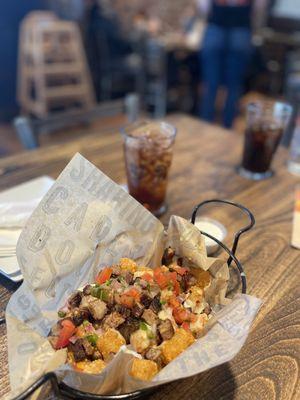 Asada fries, sub w/tots!