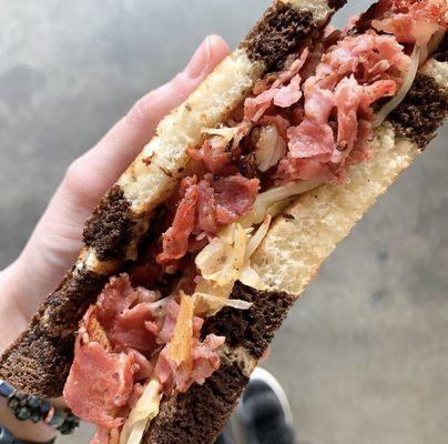 Pastrami Catcher on Rye Sandwich