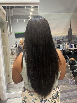 After getting the Japanese straightening treatment