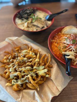 Tokyo fries ($8) - not on the menu, but a mix of curly and straight fries with wasabi mayo and some savory/sweet glaze