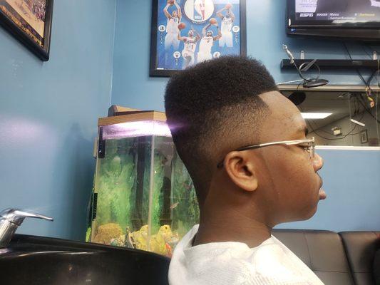 Basic crispy high top fade!