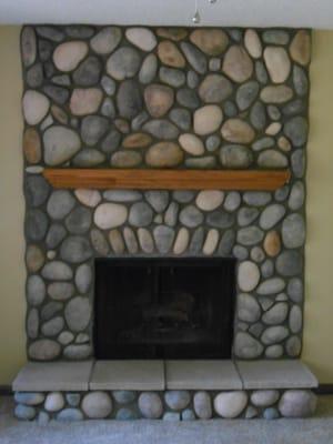 Fireplace, Stone, & Mantle