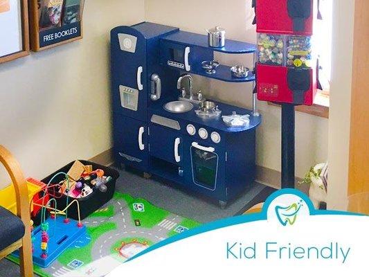 Kid friendly environment for your children to play or wait for there next appointment while you are attending yours.