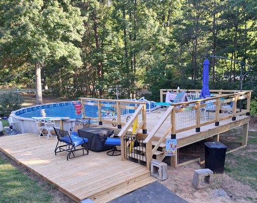 Zoom in on the picture and take a close look at the deck for something different other than pickets!