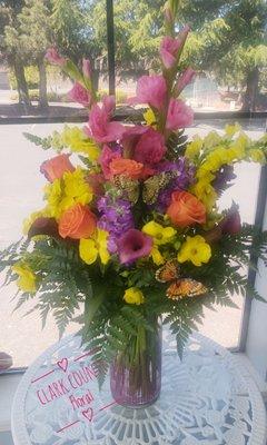 Beyond gorgeous birthday gift flower arrangement