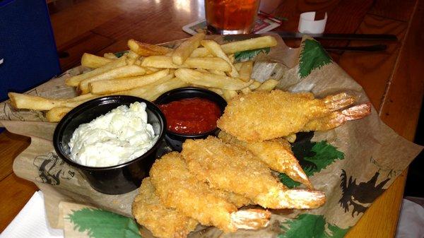 Rustic Pines Pub - Hwy 70 - Minocqua WI - Butterfly Shrimp dinner & fries