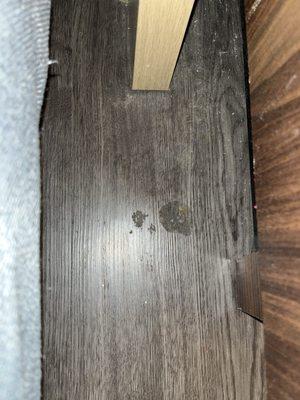 Stain between bed and night stand