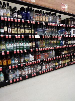 Wall of liquor