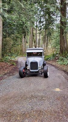 Model A Truck in the queue.