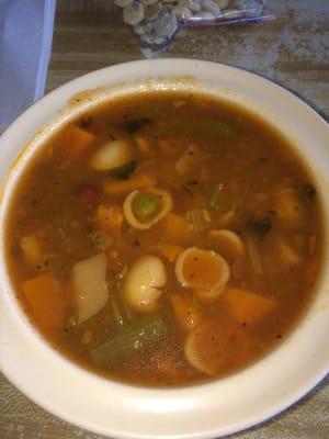 A nice chicken vegetable soup. Great side dish. Made daily :)