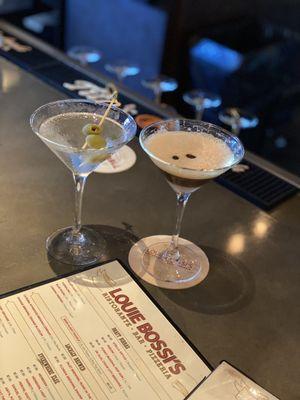 Martini and espresso martini