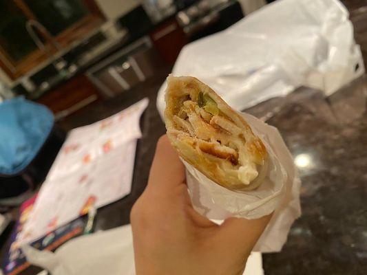 Chicken shawarma wrap