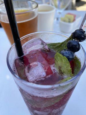 Blueberry non-alcoholic mock tail