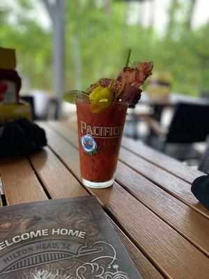 Bloody Mary with rib & bacon!