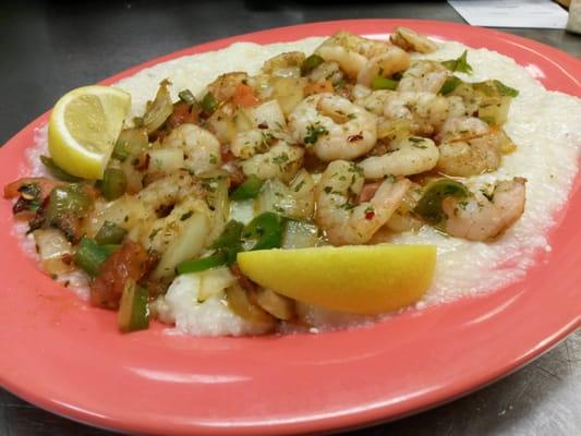 Shrimp and grits for breakfast