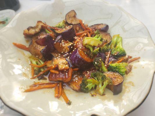 Eel n' Eggplant (comes with miso soup, salad, and rice)