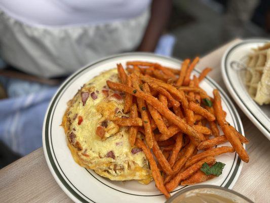 Omelette & Sweet Potato Fries