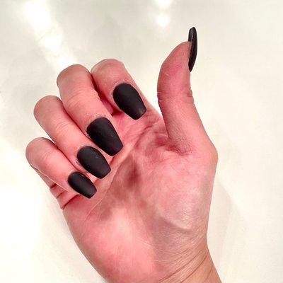 Matte acrylic coffin nails