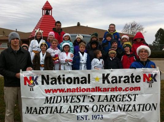 Students and Families in the New Berlin Christmas Parade