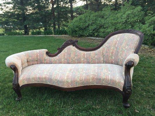 18th century English fainting sofa. From U.K.  $1000.