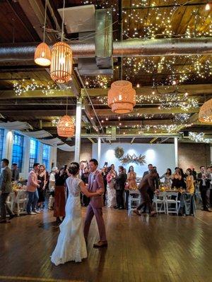 Wedding reception setup. Beautiful. Dance floor.