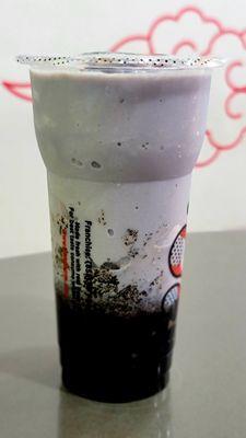 Taro slush with Oreo and Bubble