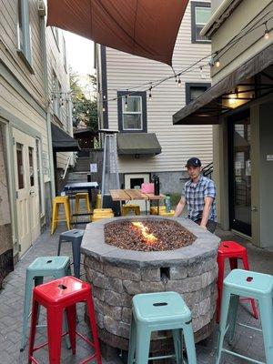 Patio with firepit