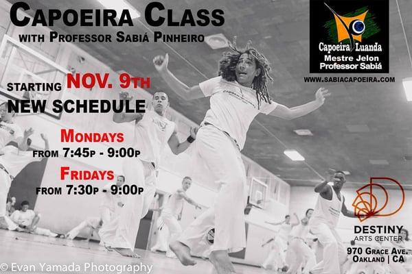 Destiny Arts Center new schedule.