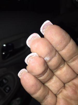 Worst nail job I ever had done!