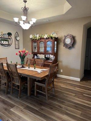 Finished dining room