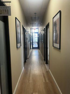 Quiet and clean corridors lined with private suites