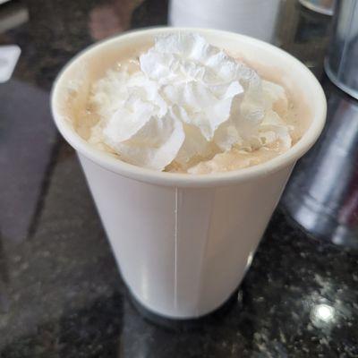 Hot chocolate with s'mores ice cream