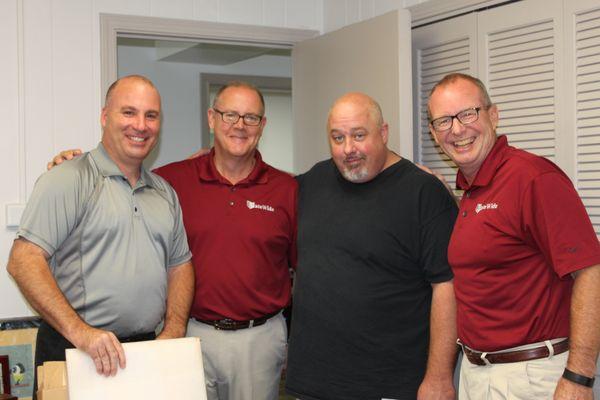 Mike Chiles Service Director, Steve Munroe GM, Troy Wagner Ford Master Technician, Andy Czajkowski Dealer