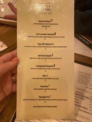 Cocktail Menu