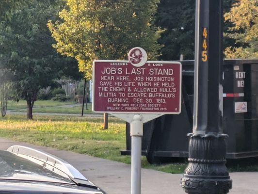 Job's Last Stand Historical Marker, Buffalo