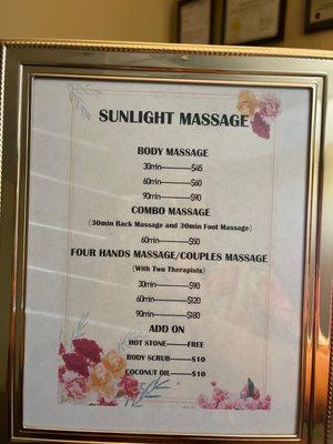 Sunlight Massage