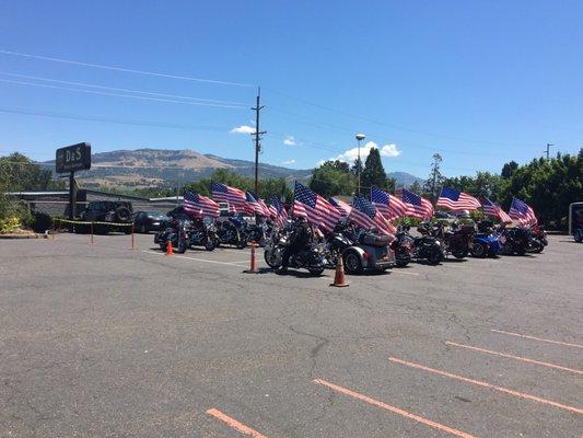 Nation of Patriots Flag Ceremony at D&S Harley -Davidson.