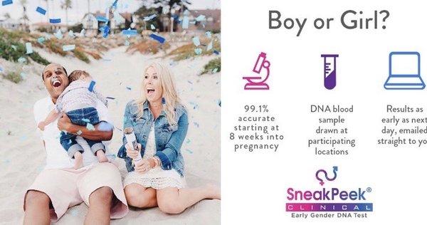 Early gender determination starting at 8 weeks!!! Before We Meet offers Sneak Peek clinical blood test!