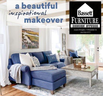 Your Bassett Furniture Design Studio in Des Moines is perfect for your home.  Stop in today.