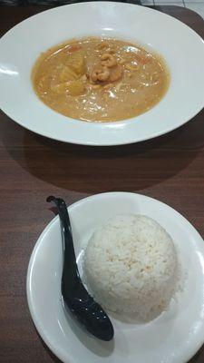 Shrimp Massaman Curry. Layers of flavor. Love the potatoes, they soak up the curry so well.