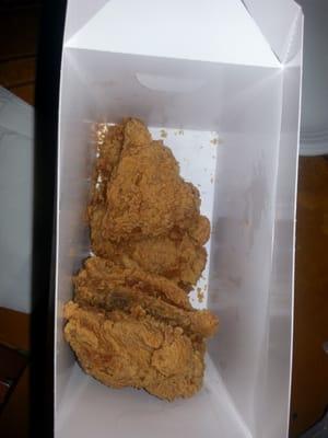 Half a bucket of chicken