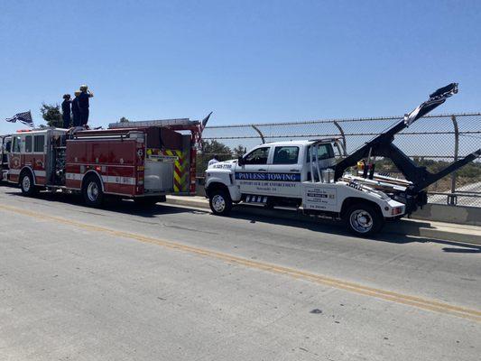 Payless Towing honoring service  Godspeed