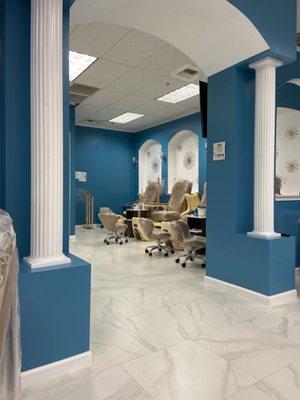 View of the pedicure area