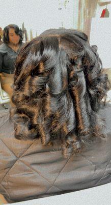 Silk press on natural hair