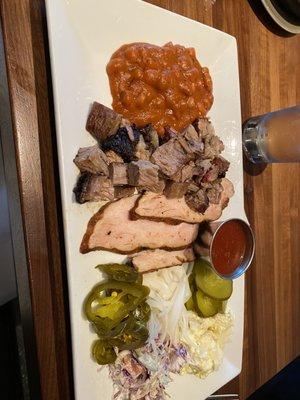 Two meat plate - brisket and turkey