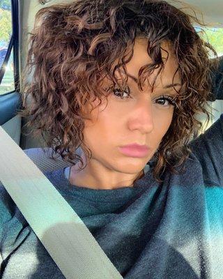 Curly cut and lash fill by Jessica