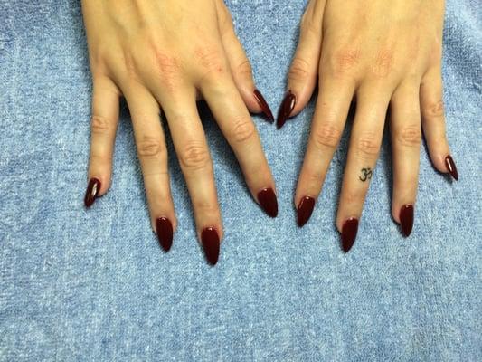 OPI gel on acrylic.