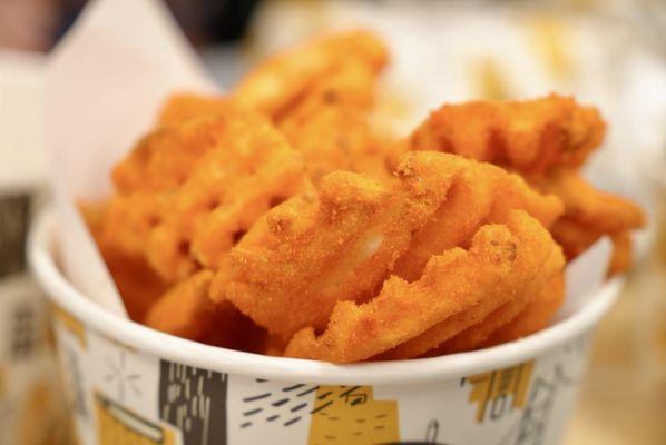 Chili BBQ waffle fries