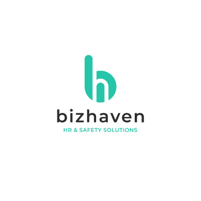 Bizhaven small stacked white logo